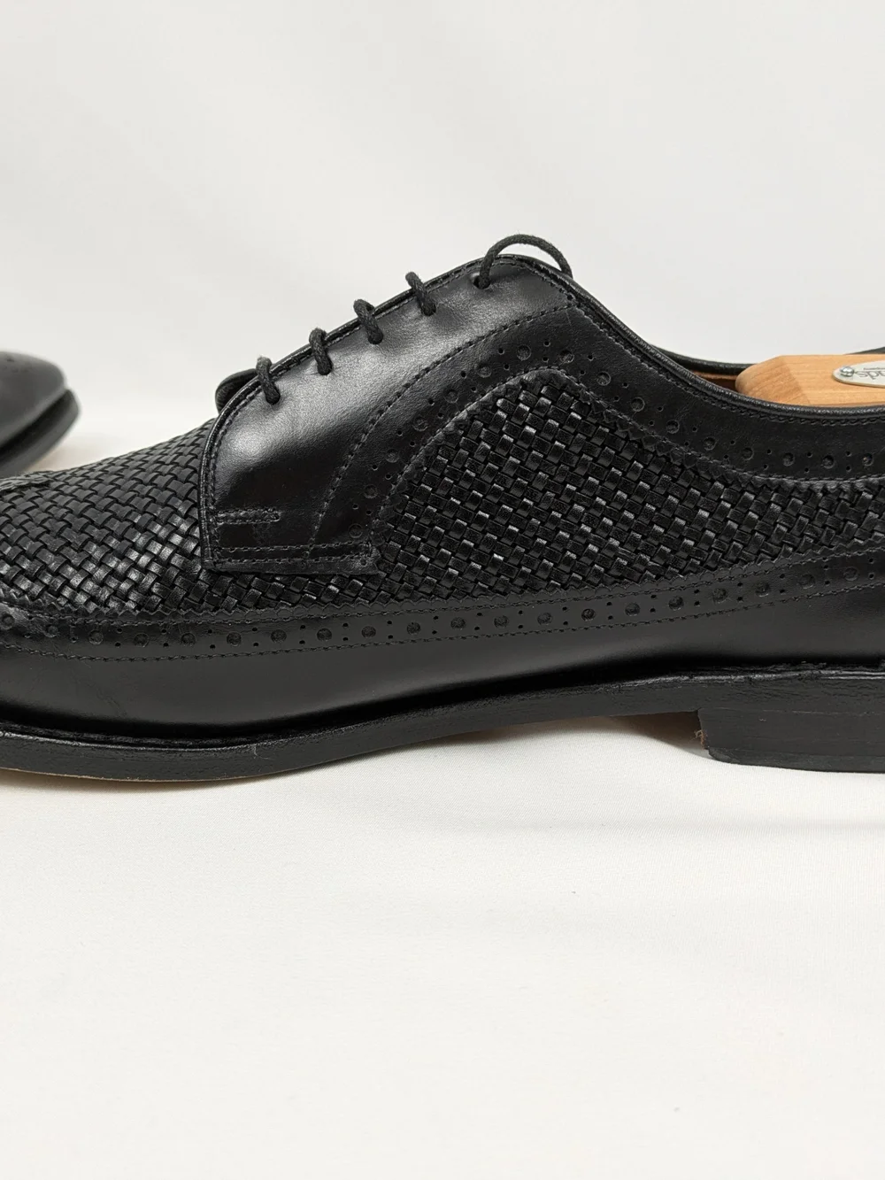 Allen Edmonds Black Leather Derby Oxfords